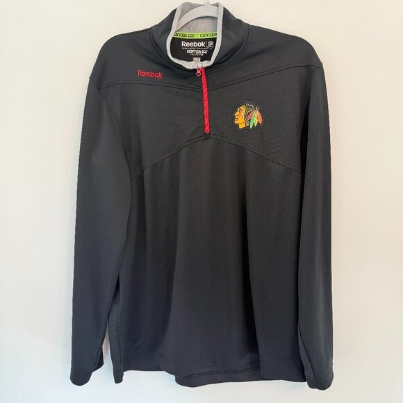 Reebok Other - 🏒 Chicago Blackhawks Reebok Center Ice Quarter-Zip – Men’s Large 🏒